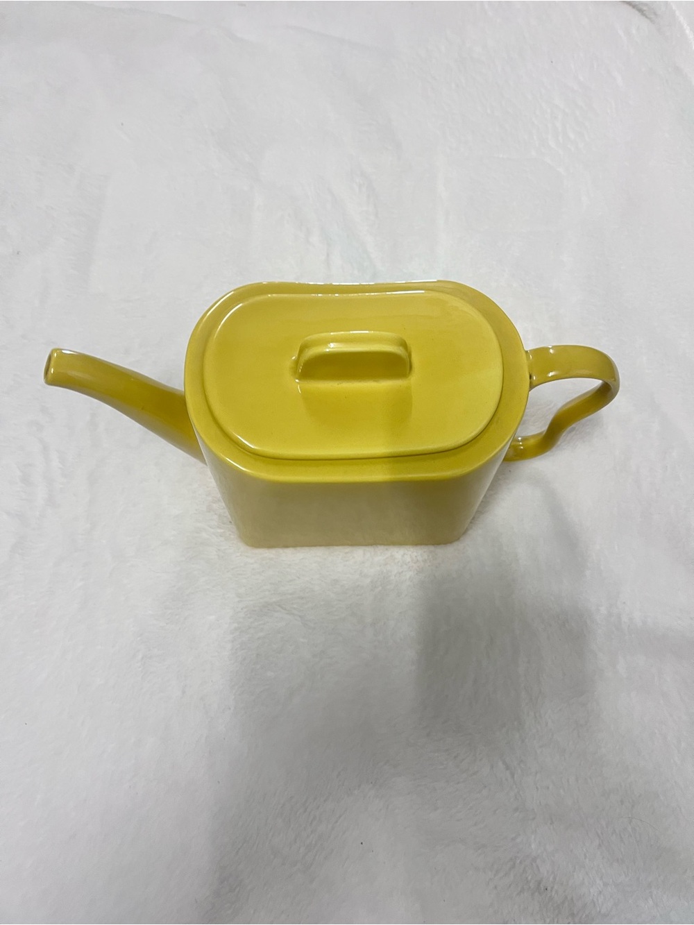 Franciscan Metropolitan Teapot Tea Pot White yellow